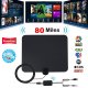 80 Mile HDTV Indoor Antenna Aerial HD Digital TV Signal Amplified Booster &Cable