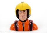 1/3 Scale Male Pilot Figure for RC Planes with Yellow Cap Orange Suit